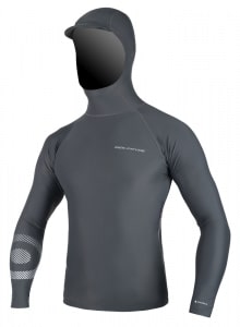 Гидромайка лайкр. NP 22 MISSION HOODED RASH GUARD LS M C1 ANTHRACITE/DUSK ORANGE