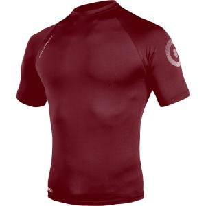 NP 23 Rise Rash Guard S/S S C5 maroon/silver print