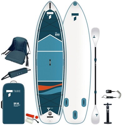 Доска SUP TAHE 24 SUP-YAK AIR BEACH PACK (с веслом, сиденьем, лишем, упором для ног) 10'6"